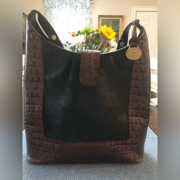 Brahmin brown and black medium sized handbag - Picture 1 of 3